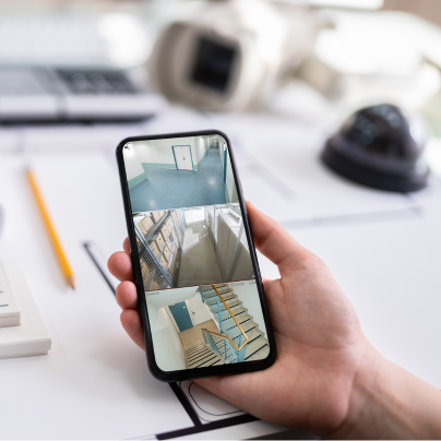 Monroe security camera feed on cell phone